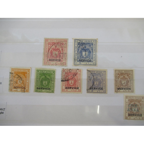 662 - Three albums cont. C19th/20th Indian stamps, from Indian States, East India Trade Company administra... 