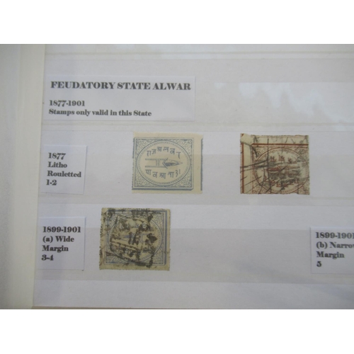 662 - Three albums cont. C19th/20th Indian stamps, from Indian States, East India Trade Company administra... 