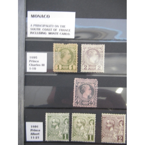 667 - Collection of C19th/20th International stamps in 4 albums from Monaco, Denmark, Norway, Sweden, Finl... 