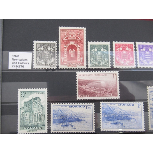 667 - Collection of C19th/20th International stamps in 4 albums from Monaco, Denmark, Norway, Sweden, Finl... 