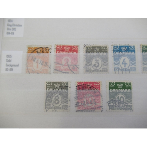 667 - Collection of C19th/20th International stamps in 4 albums from Monaco, Denmark, Norway, Sweden, Finl... 