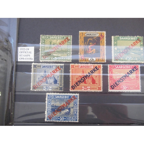 677 - Collection of C19th/20th International Stamps from Austria, Switzerland, Hungary and SAAR in 4 album... 