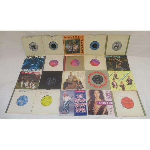 867 - Mixed collection of 45 and 33 RPM records to inc. Abba, Alison Moyet, Bee Gees, Blondie, Billy Ocean... 