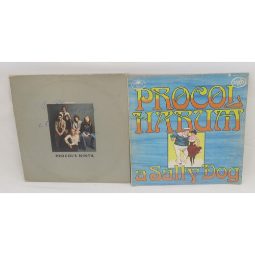 871 - Procol Harum - Signed Procol's Ninth CHR.1080 and A Salty Dog MFP5277, LPs have general play wear an... 