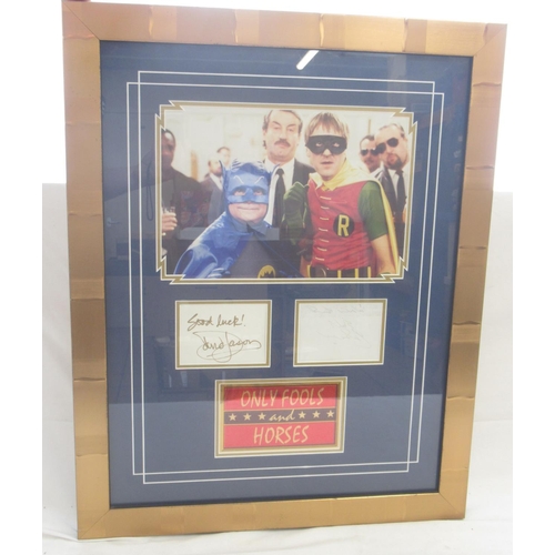 694 - Only Fools and Horses, Batman & Robin signed montage, with signatures from David Jason and Nicholas ... 