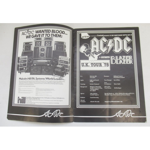 698 - ACDC UK 'If You Want Blood You Got It' 1978 tour programme