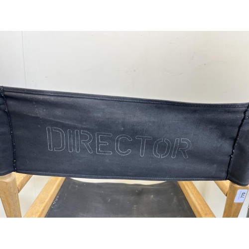 770 - Tommy Cannon Collection: folding director's chair, stencilled lettering 'Tommy Cannon' 'Director' to... 