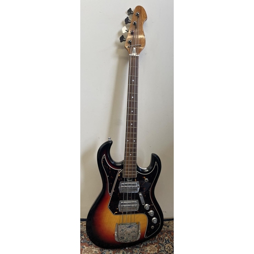772 - Tommy Cannon Collection: Sakai Aria A-200 model 4-string bass guitar, two pickups, c1970s