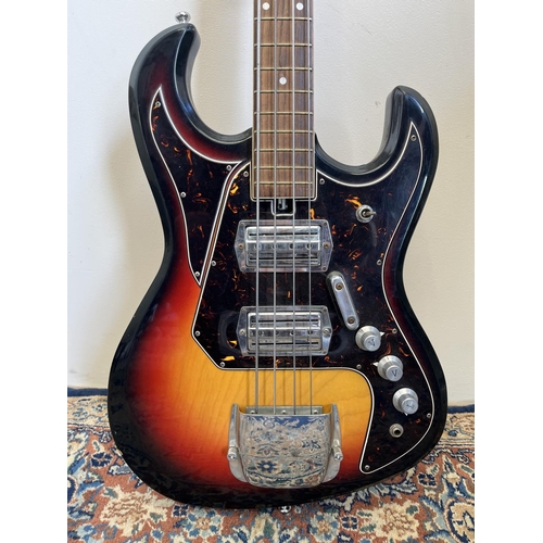 772 - Tommy Cannon Collection: Sakai Aria A-200 model 4-string bass guitar, two pickups, c1970s