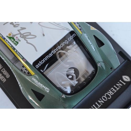 349 - Autoart Motorsport 1/18 scale diecast Aston Martin DBR9 Le Mans Winners GT1 class, signed by Darren ... 