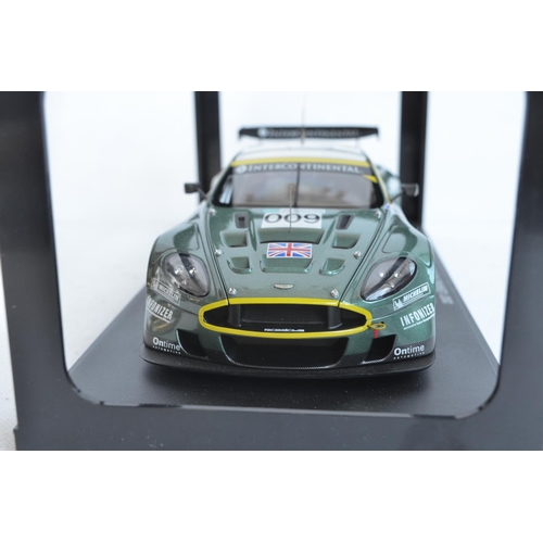 349 - Autoart Motorsport 1/18 scale diecast Aston Martin DBR9 Le Mans Winners GT1 class, signed by Darren ... 