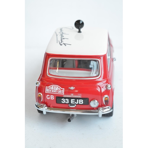 352 - Kyosho 1/18 scale highly detailed diecast Morris Mini Cooper S 1964 Monte Carlo Winner No37 (item no... 