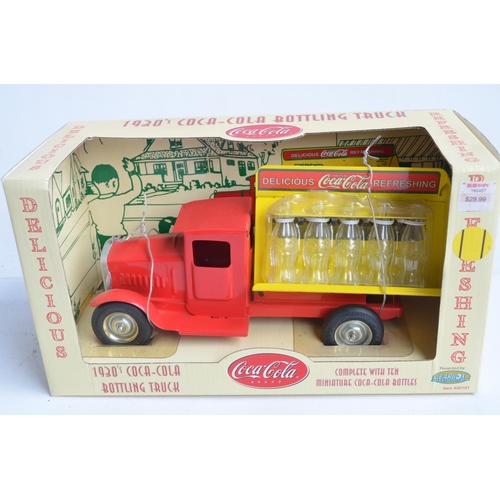 369 - Collection of Coca-Cola related models and items to include large scale Matchbox 1940 delivery van, ... 