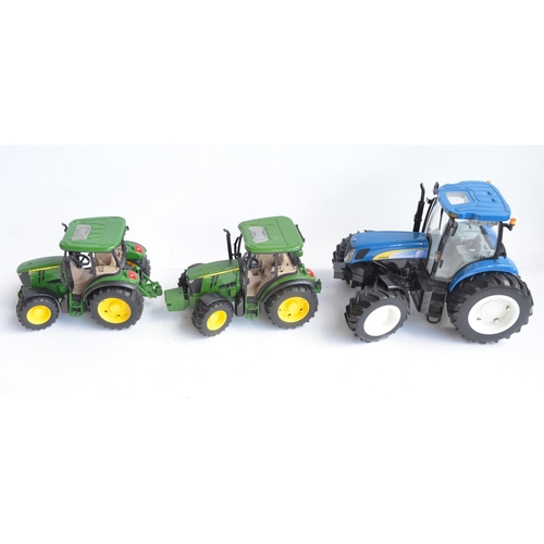 376 - Collection of 1/16 mostly farming related models from Bruder and Ertl to include Bruder John Deere T... 