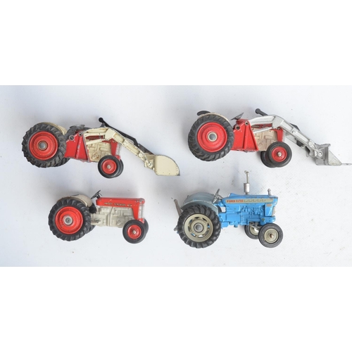 377 - Collection of vintage Corgi and Dinky tractor and farm models to include boxed Corgi Toys 60 Fordson... 