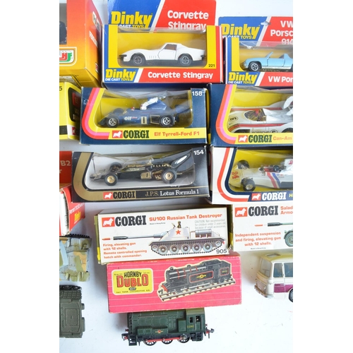 378 - Collection of vintage diecast models to include Corgi and Dinky F1 cars (mostly boxed), Corgi milita... 