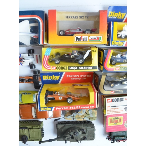 378 - Collection of vintage diecast models to include Corgi and Dinky F1 cars (mostly boxed), Corgi milita... 