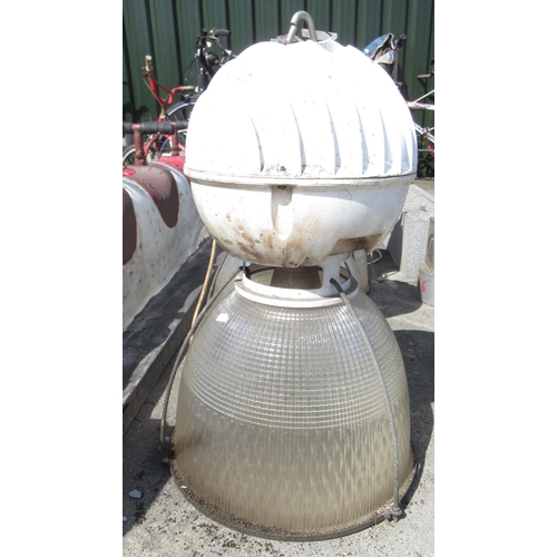 1320 - Three large industrial cylindrical lamps, A/F