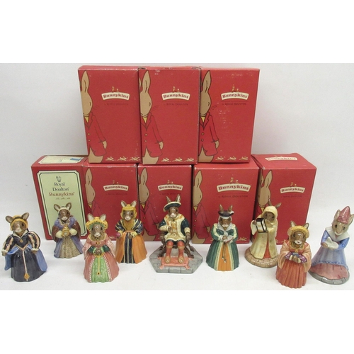 168 - Bunnykins figures: Henry VIII and his six wives, Sands of Time 2001 figure of the year, and Sundial ... 