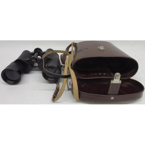 566 - Carl Zeiss Jena Jenoptem 10 x 50W binoculars, serial no. 4656290, cased