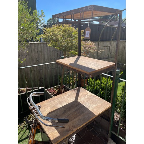 1183 - Shane Lynch collection - Vintage Bicycle bar counter complete with wine/ bottle rack, counter tops a... 