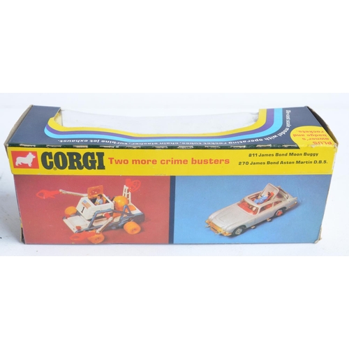 379 - Boxed vintage C1970s Corgi Batmobile and Batboat, both in good condition, some paint chipping etc., ... 