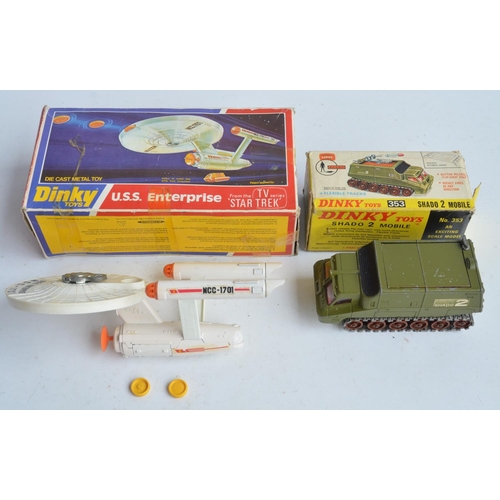 381 - Vintage boxed Dinky Toys 358 USS Enterprise (model in good overall condition, some decal damage, min... 