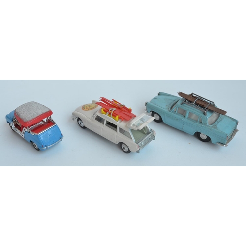 389 - Three vintage boxed diecast vehicle models to include Corgi Toys 240 Ghia-Fiat 600 (model very good,... 