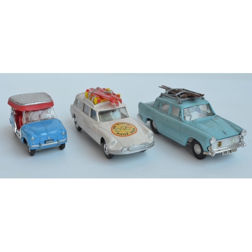 389 - Three vintage boxed diecast vehicle models to include Corgi Toys 240 Ghia-Fiat 600 (model very good,... 