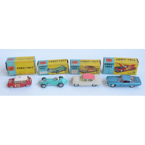 391 - Four vintage boxed Corgi diecast vehicle models to include 317 Monte-Carlo BMC Mini Cooper (3 tyres ... 