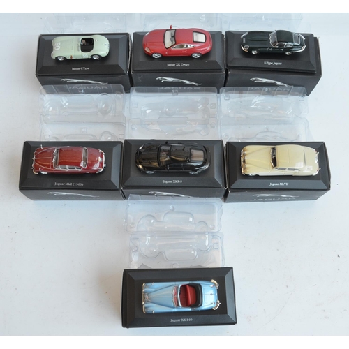 395 - Thirty three boxes diecast model vehicles from Atlas editions to include classic buses, Jaguar serie... 