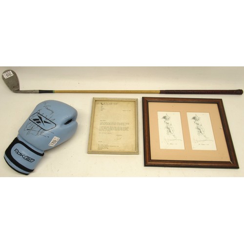 784 - Tommy Cannon Collection: collection of sporting memorabilia, comprising framed letter from Arnold Pa... 