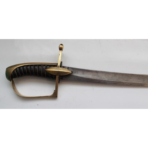 1544 - Quality copy of a French Consular of the Imperial guard Sabre. 1803 pattern with brass hilt and scab... 