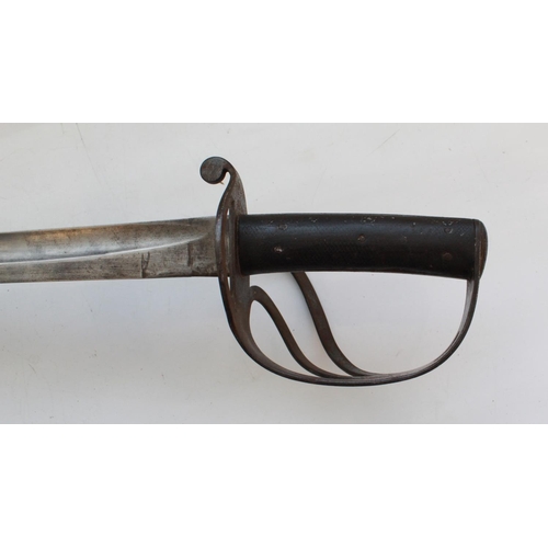 1548 - 1853 pattern British Cavalry Trooper's sabre with age-related wear, complete with original scabbard.... 