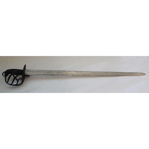 1549 - Unusual C19th century socket sword-bayonet in poor condition, with signs of attempted restoration wo... 