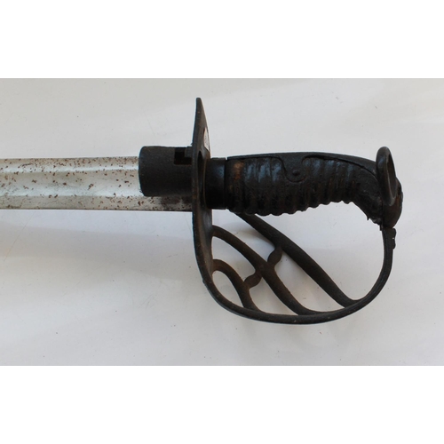 1549 - Unusual C19th century socket sword-bayonet in poor condition, with signs of attempted restoration wo... 