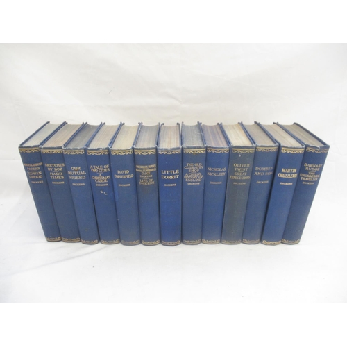 719 - Thirteen blue Charles Dickens hardbacks