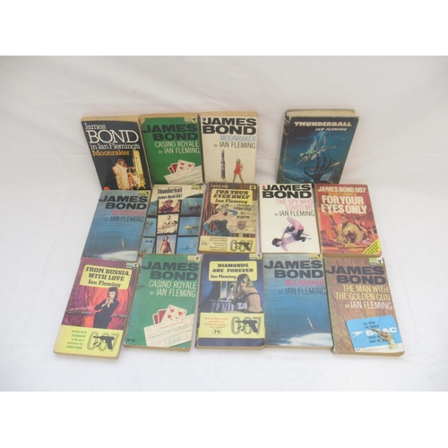 723 - Collection of James Bond paperbacks and a hardback (14)