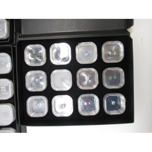 1088 - Three boxes of gem collector gems including 18.90ct Green Amethyst, 10.20ct amethyst, 2.24ct Aquamar... 