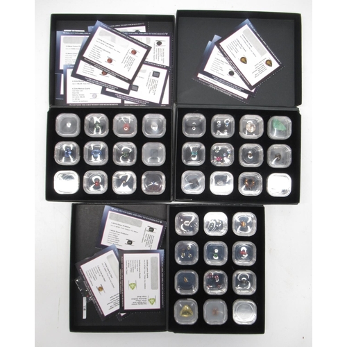 1089 - Three boxes of gem collector cut unmounted gemstones, including 24.65ct Lemon Quartz, 10.99 colour c... 