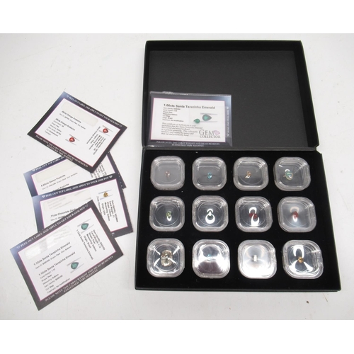 1090 - One box of gem collector cut unmounted gemstones, including 1.12 Santa Terezinha Emerald, a 1.06ct E... 