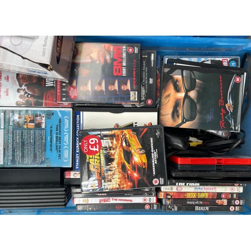 1200 - Shane Lynch collection - large collection of various DVDs and a Samsung Blu-ray and DVD player