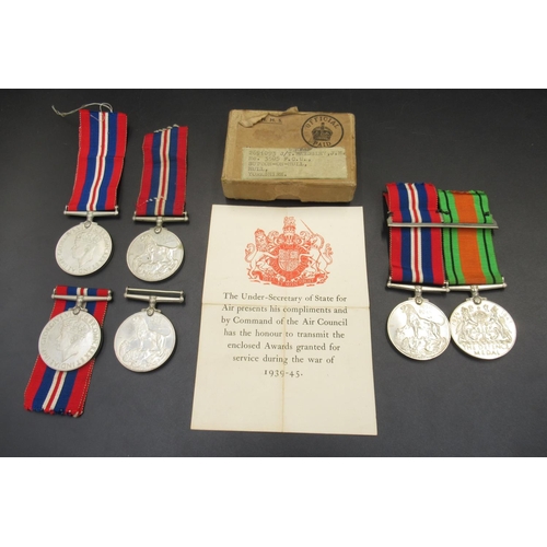 664 - Collection of WWII medals inc.  War Medal 1939-1945, Defence Medal. To 2691093 J T Bardsley. Complet... 