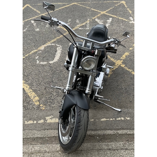 141 - Harley Davidson Cobra Custom 1600cc with Matt black finish tank, Le Petra double seat and single sea... 