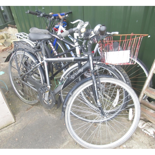 1302A - Collection of four mountain bikes including Apollo, Raleigh etc.