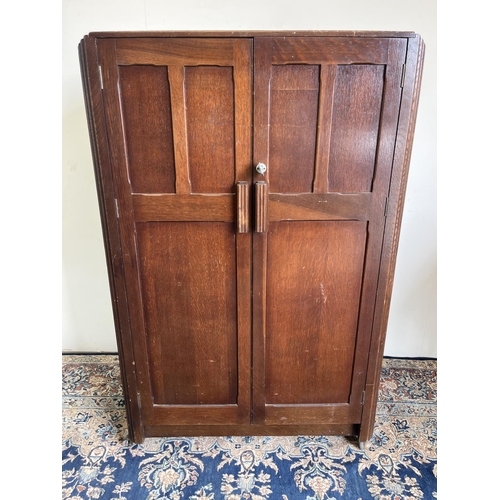 1169 - 20th century oak tallboy, W85cm D49cm H130cm