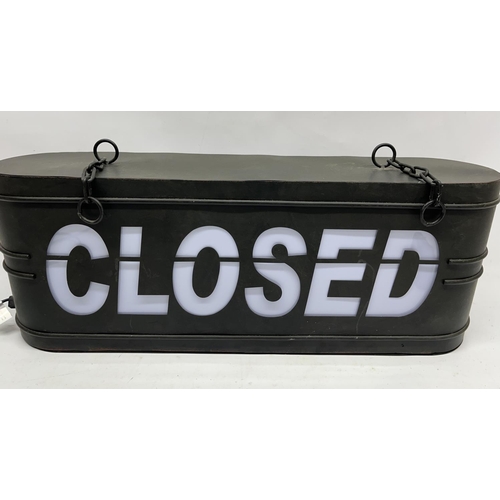 137 - Open/Closed modern hanging sign, L58cm