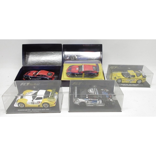 1202 - Shane Lynch collection - Five boxed Scalextric cars to incl. two 'Eclipse Motorsport No69' (one ligh... 