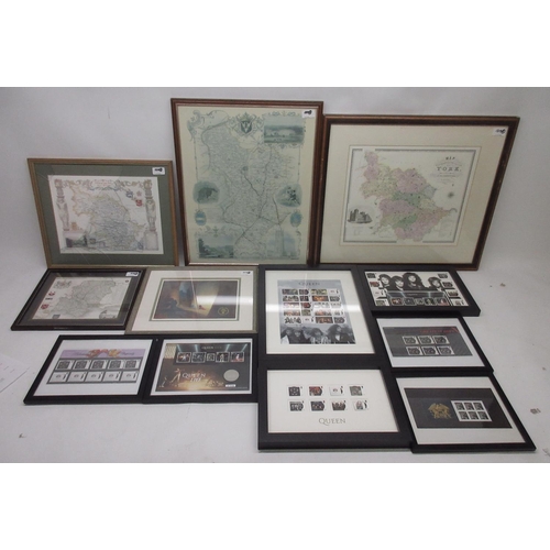 1219 - Elizabeth II Royal Mail Queen Live framed stamps and miniature sheet, 19cm x 28.5cm; Elizabeth II Ro... 