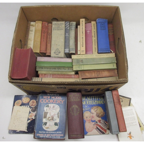 706 - Large quantity of vintage cookery books  incl. Mrs Beeton's Cookery Book, Home Cookery Illustrated, ... 